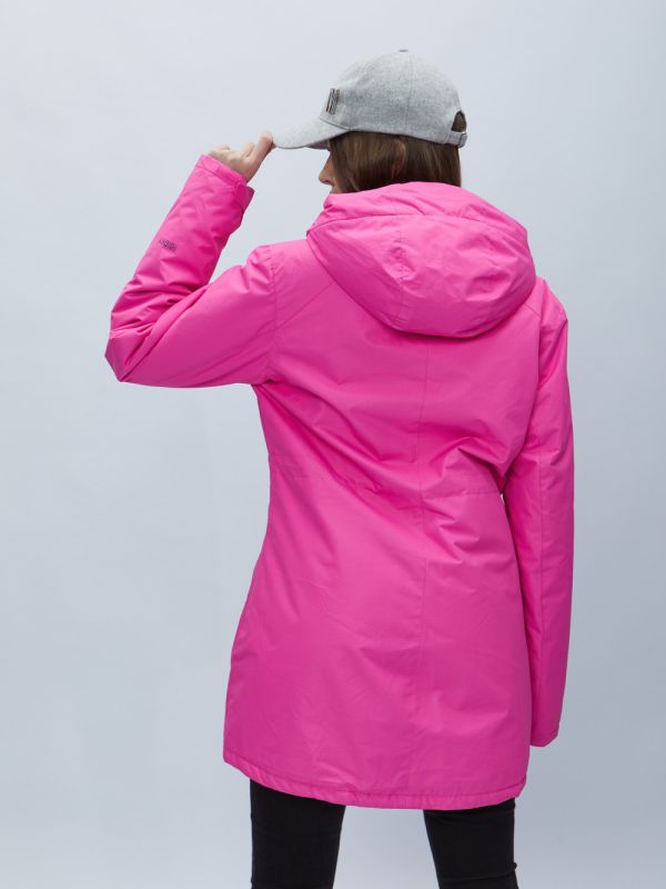 Women's pink hooded parka 551706R